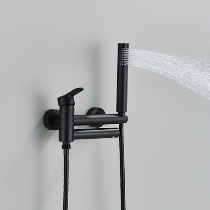 Badkamerkraan – Badkamer Mengkraan – Douchekraan – Badmengkraan – Waterval Mengkraan – Mat Zwart – Hoogwaardig RVS – Waterval Effect - QUORE