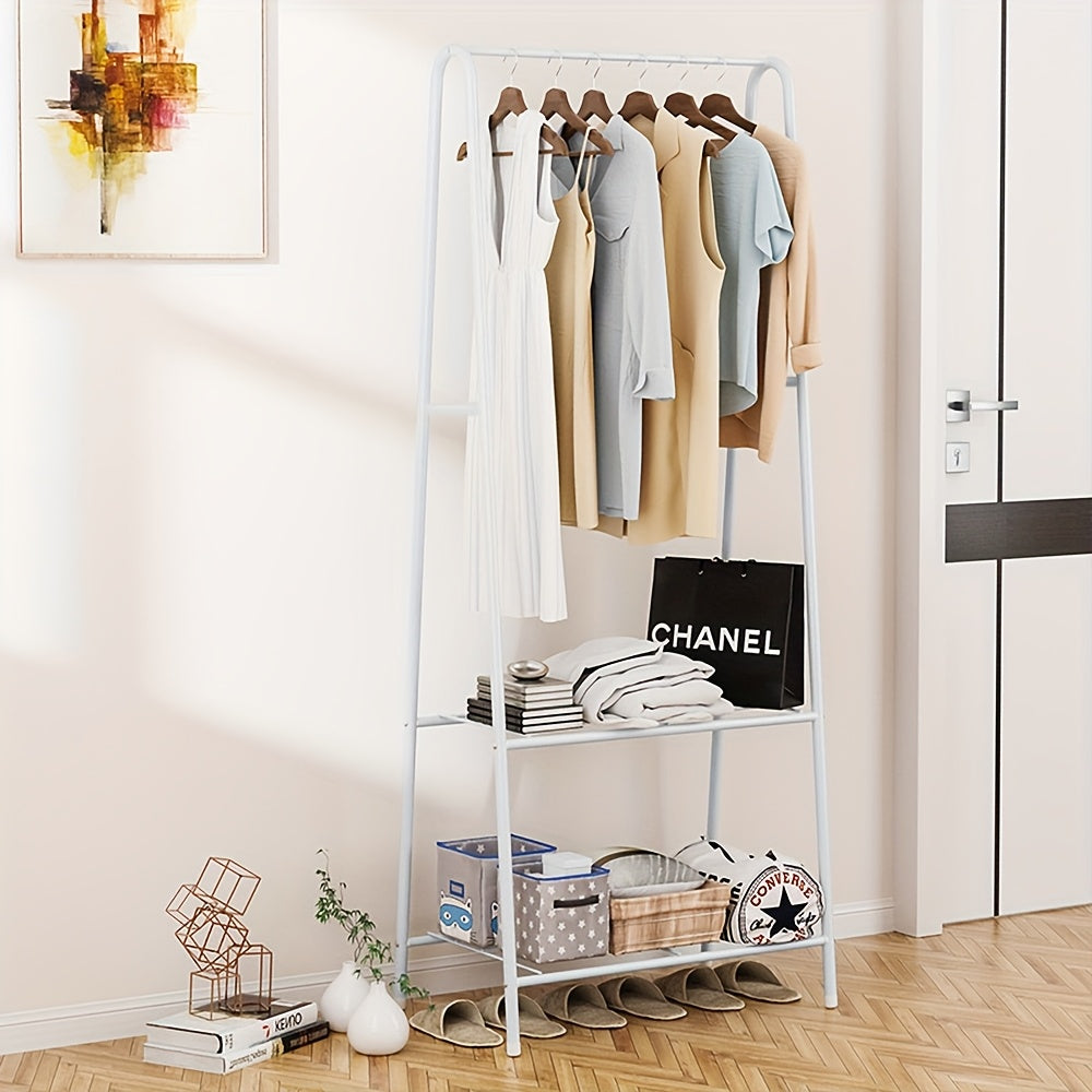 Kledingrek – Garderoberek – Kapstok – Kledingstandaard – Opbergrek – Vrijstaand – Metaal – Met Schoenenrek – 160 cm Hoog – Stevig Gepoedercoat Staal