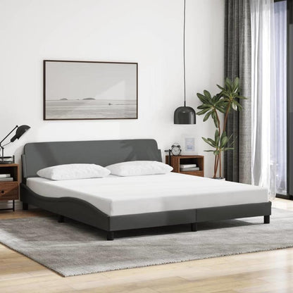 Bedframe – Tweepersoonsbed – Opbergbed – Slaapkamermeubel – Stijlvol Bed – Donkergrijs – 160x200 cm – Met Opbergruimte – Stevig Metalen Frame