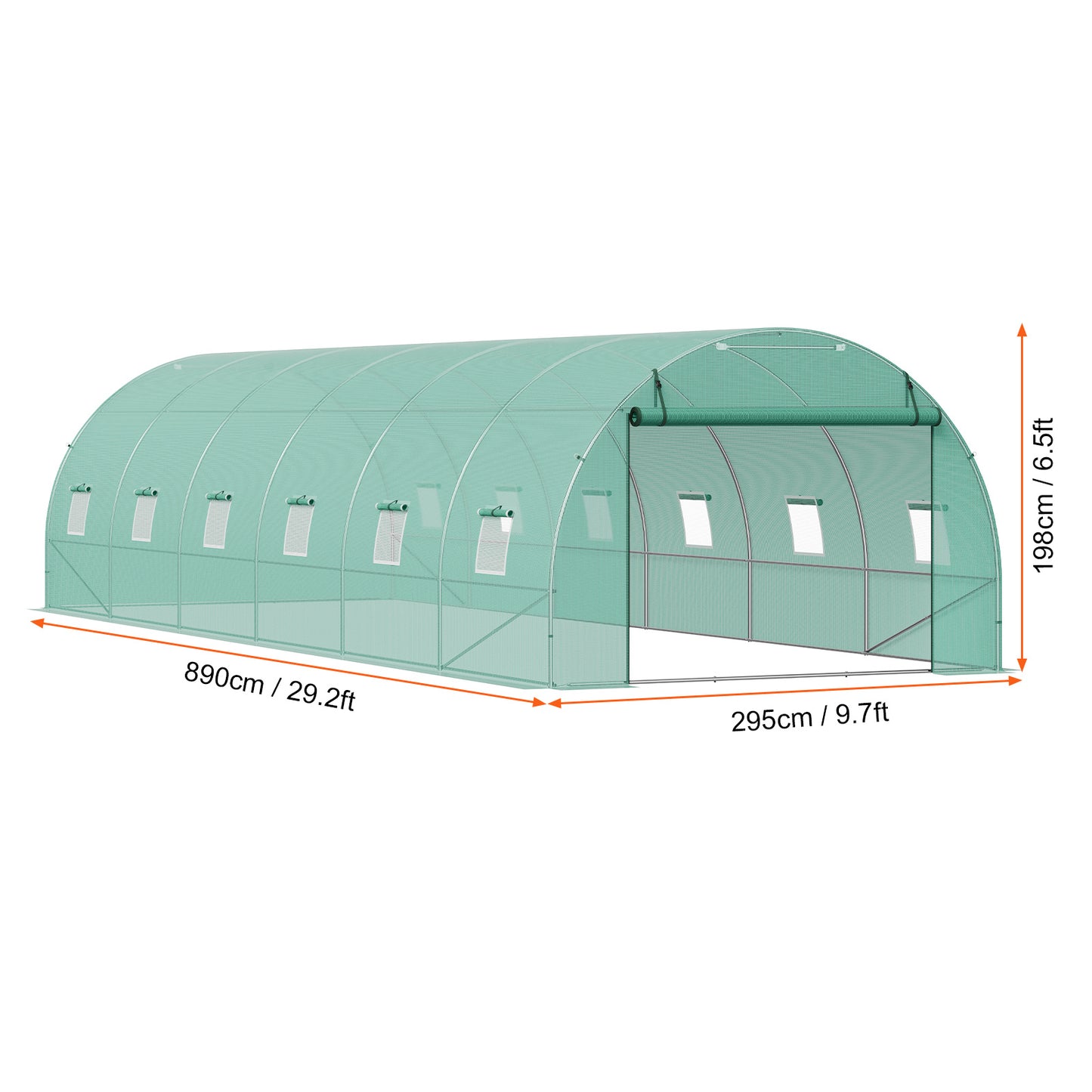 Kweekkas – Tuinkas – Broeikas – Tunnelkas – Serre – Ruime Walk-in Ontwerp – Stevig Gegalvaniseerd Stalen Frame – 140g/m² Waterdichte PE Folie