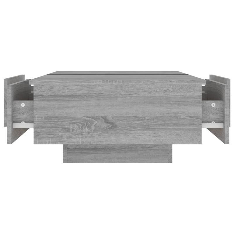 Woonkamertafel – Salontafel – Koffietafel – Bijzettafel – Dressoir Tafel – Grijs – Stevig Hardhout – Compact Ruimtebesparend Design