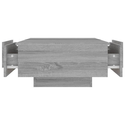 Woonkamertafel – Salontafel – Koffietafel – Bijzettafel – Dressoir Tafel – Grijs – Stevig Hardhout – Compact Ruimtebesparend Design