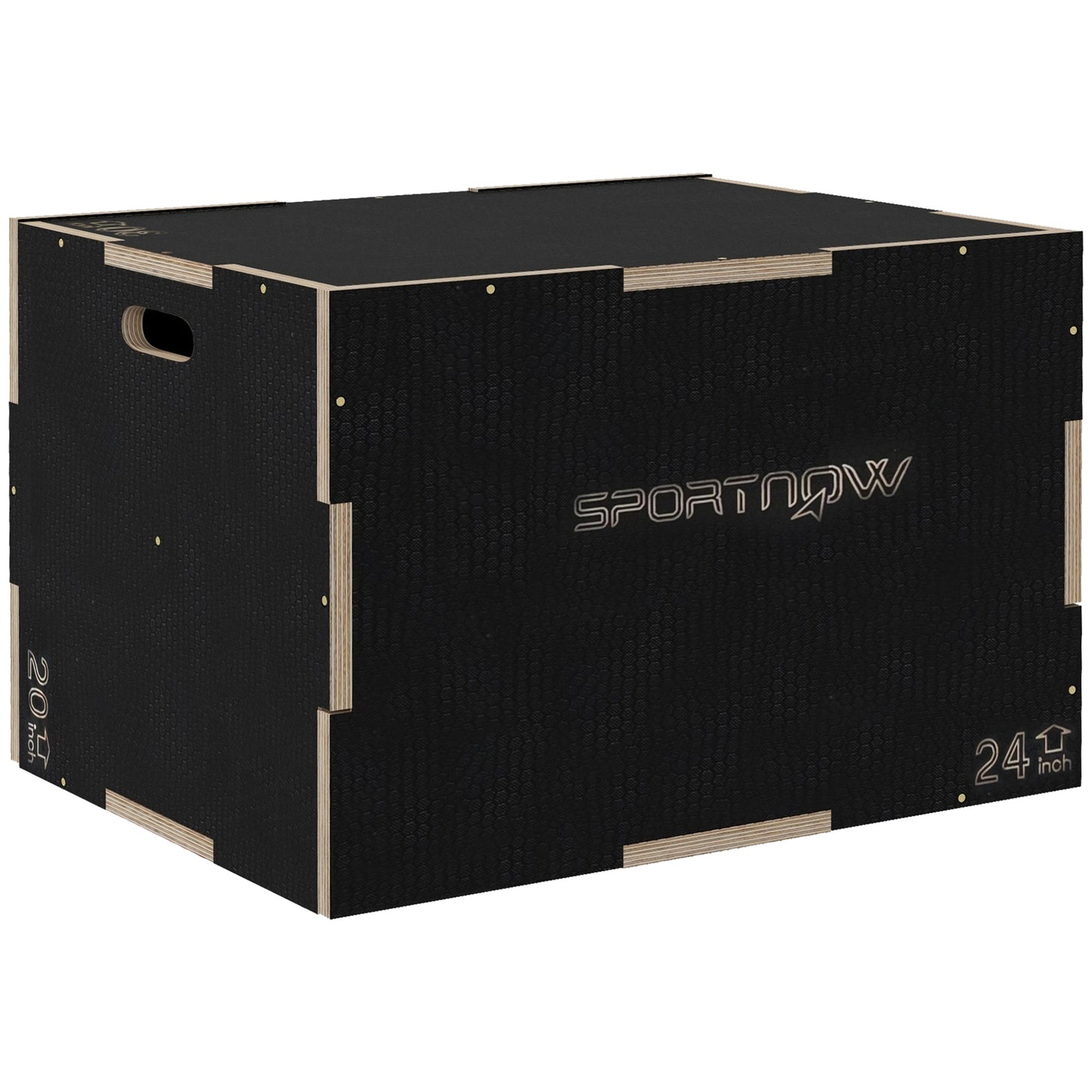 Plyobox – Box Jump – Springbox – Trainingsbox – Plyometrische Box – Hout – 3 Hoogtes 51/61/76 cm – Zwart – Stevig & Duurzaam
