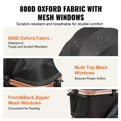 Draagkooi kat – Draagtas huisdier – Reismand kleine hond – Hondenmand draagbaar – Kattenmand inklapbaar – Metalen frame – Duurzame nylon & oxford stof