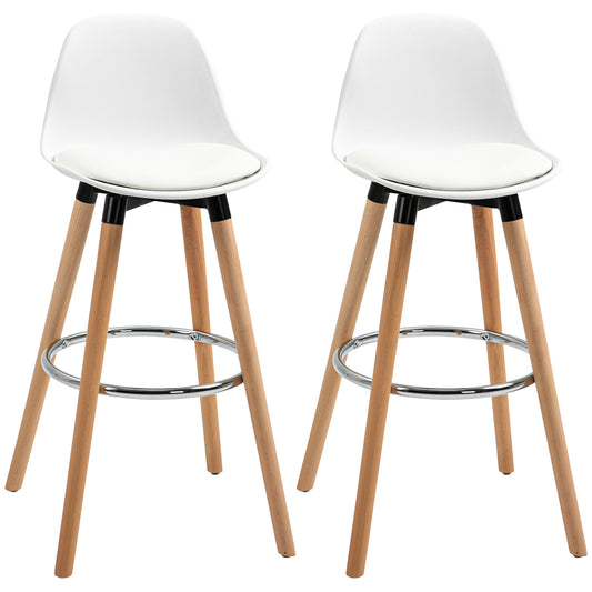 Barstoel – Barkruk – Barstoel Set – Keukenstoel – Bistrostoel – Scandinavisch Design – Massief Beukenhout – Zithoogte 69 cm