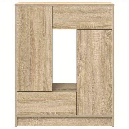 Dressoir – Kast – Opbergkast – Ladekast – Buffetkast – Hardhouten Sonoma Eik – Compact 73x31x90 cm