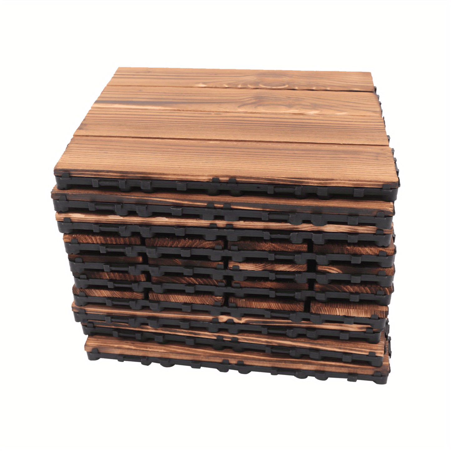 Vlondertegels – Tuintegels – Terrastegels – Balkonvloeren – Kliktegels – Kunststof Houtlook – 36 Stuks 30,3x30,3 cm – Waterdicht Met Drainagesysteem