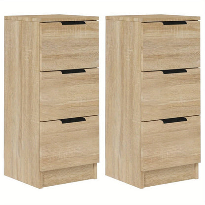 Sideboards 2pcs Sonoma Oak 30x30x70cm Engineered Wood