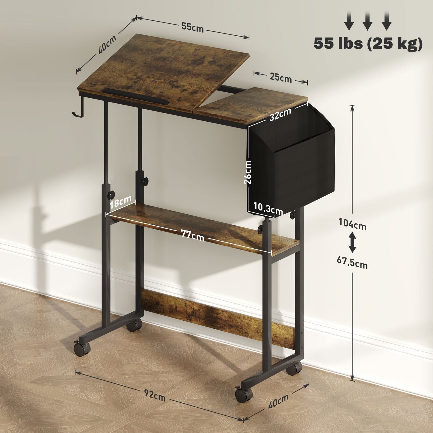 Boekenkast – Boekplank – Opbergkast – Rek – Wandkast – Wit – 6 Compartimenten – Verstelbare Legplanken – 60 x 24 x 158,5 cm – Spaanplaat