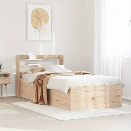 Bedframe – Huisbed – Eenpersoonsbed – Bedbodem – Slaapbank – Marrone – Massief Dennenhout – 90x190 cm – Stevig & Duurzaam