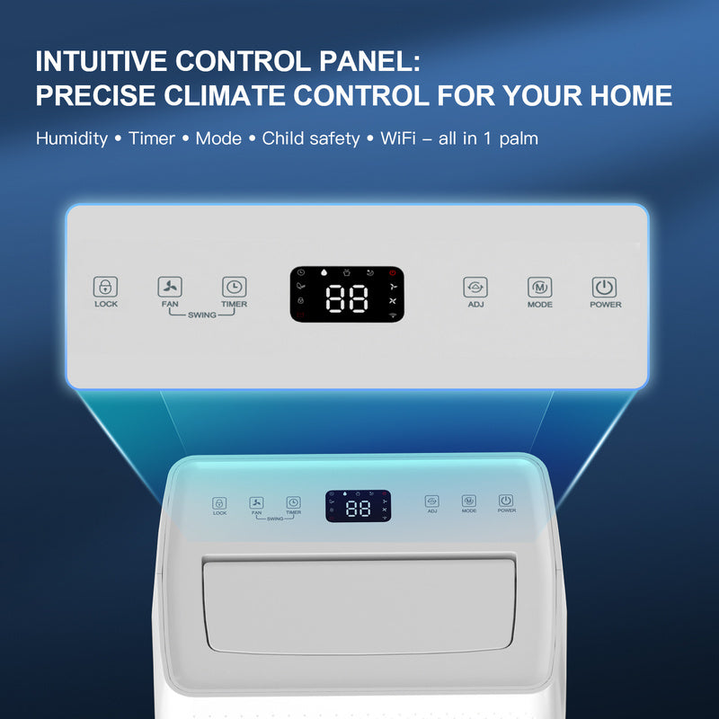 Luchtontvochtiger – Vochtvreter – Dehumidifier – Vochtbestrijder – Wasdroger – 26L per Dag – Wifi Bediening – Stil – Timer 24 Uur