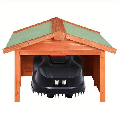 Grasmaaier Garage – Maaier Schuur – Tuinberging – Opbergbox – Houten Bewaarbox – Massief Vurenhout – Compact 72x87x50 cm – Weerbestendig & Duurzaam