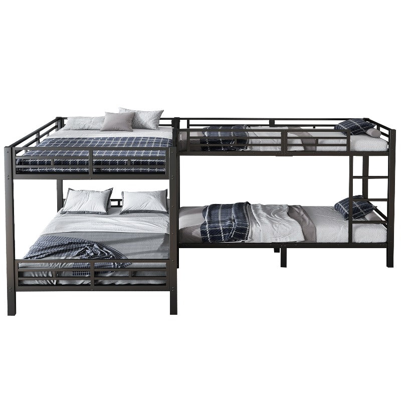 Stalen Stapelbed – Hoogslaper – Twee-onder-een-kap Bed – Bunkbed – Tienerbed – Ruimtebesparend – Stevig Lattenbodem – 90x200 & 140x200 cm