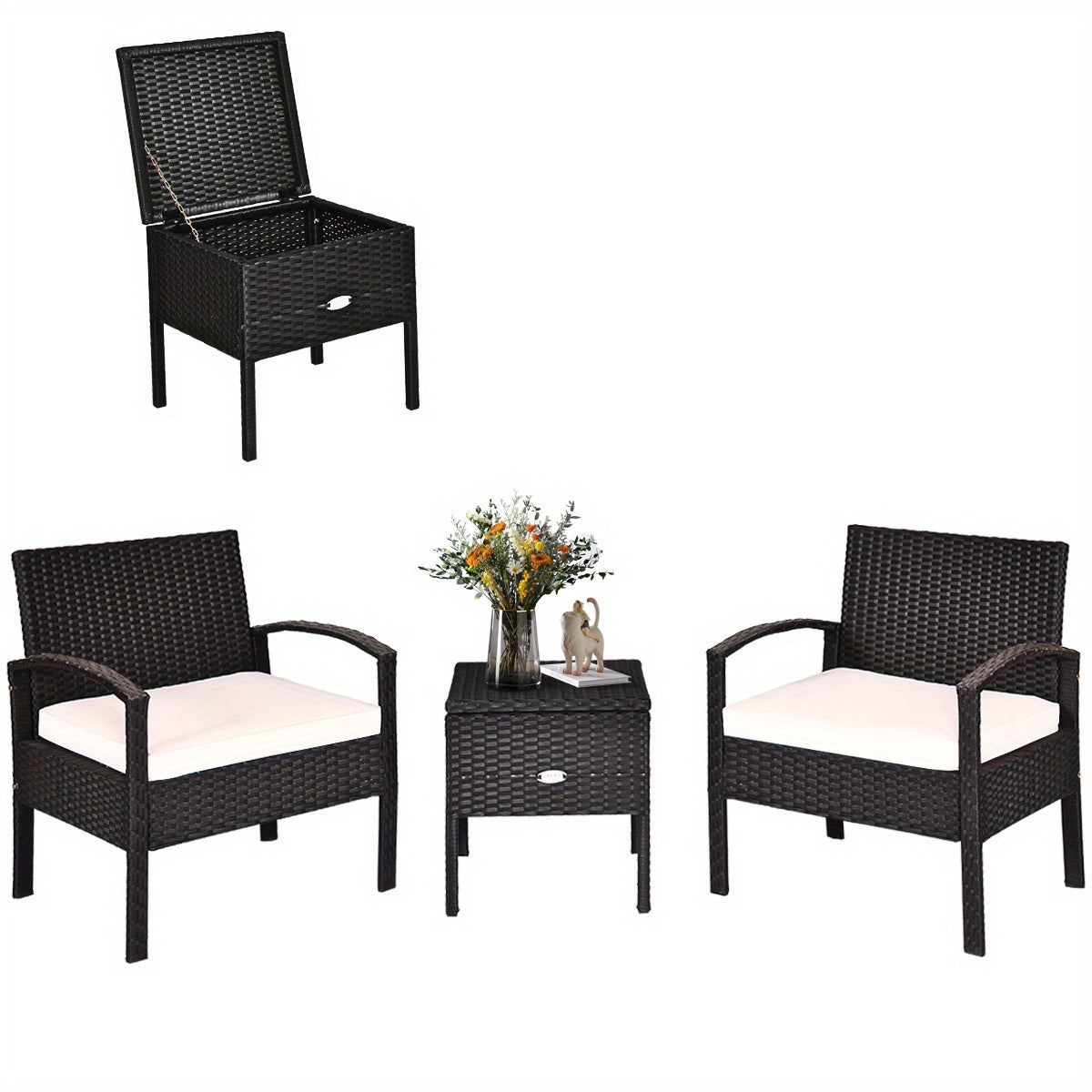 Tuinstoel – Tuinstoel – Klapstoel – Campingstoel – Balkonstoel – Aluminium Frame – 7-standen Verstelbaar – Gevoerde Zitting – Belastbaar Tot 120kg – Set Van 2