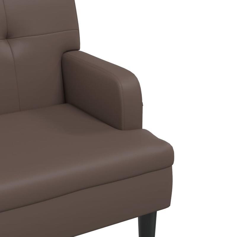 Leisure Chair – Relaxstoel – Fauteuil – Zitting Met Rugleuning – Stoel Bruin – Stevig Hardhout – Kunstleer Bekleding – Comfortabele Rugleuning – Compacte Afmetingen 112x65,5x75 cm