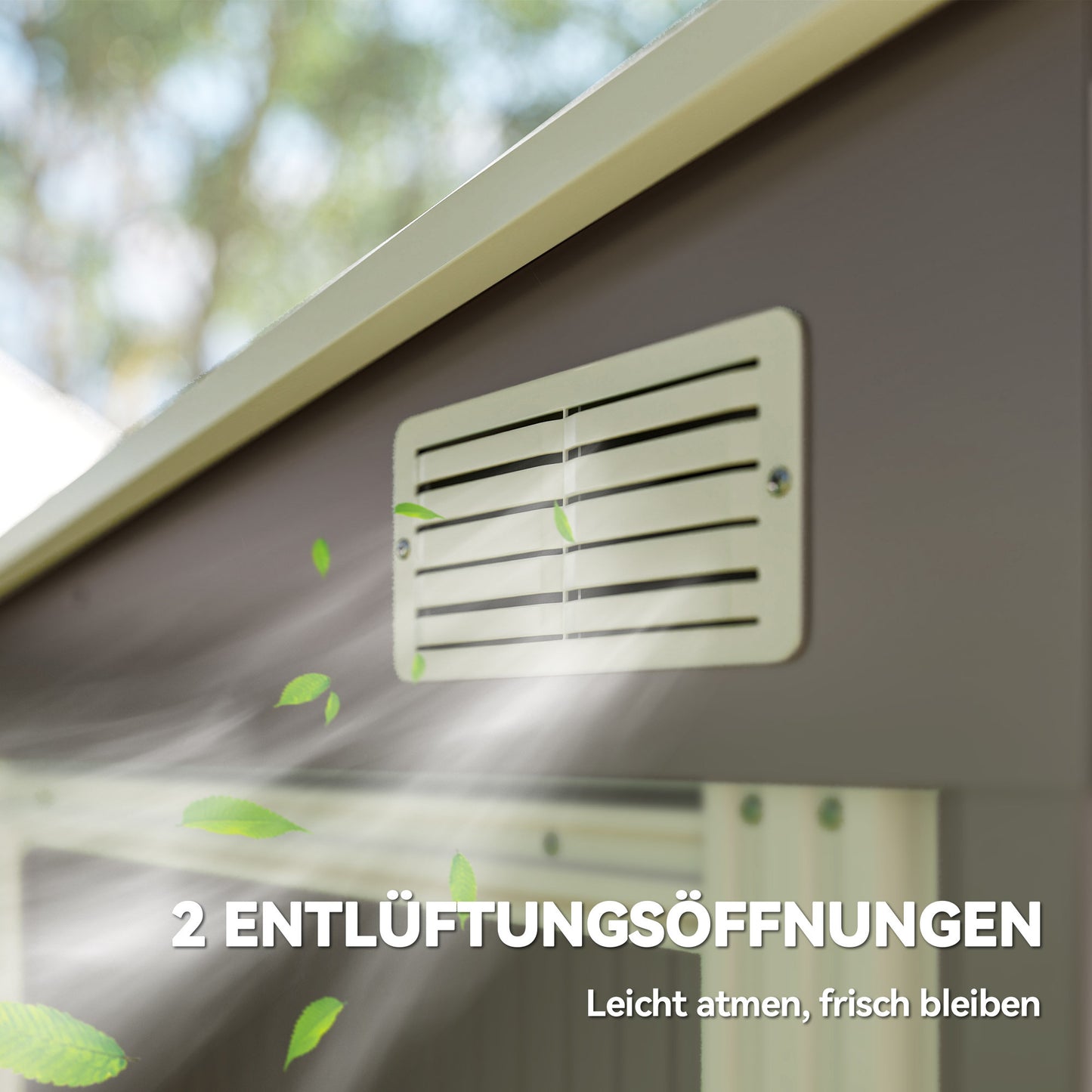 Metalen Opbergschuur – Tuinschuur – Gereedschapsschuur – Fietsenstalling – Opbergbox – Lichtgrijs – 2,81 m² – Corrosiebestendig Gegalvaniseerd Staal – Penthuisdak