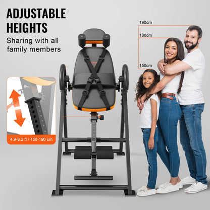 Inversietafel – Omkeerbaar – Rugontspanning – Stretchtafel – Flexibiliteit – Traploos Instelbaar – Draagvermogen 136 Kg - QUORE