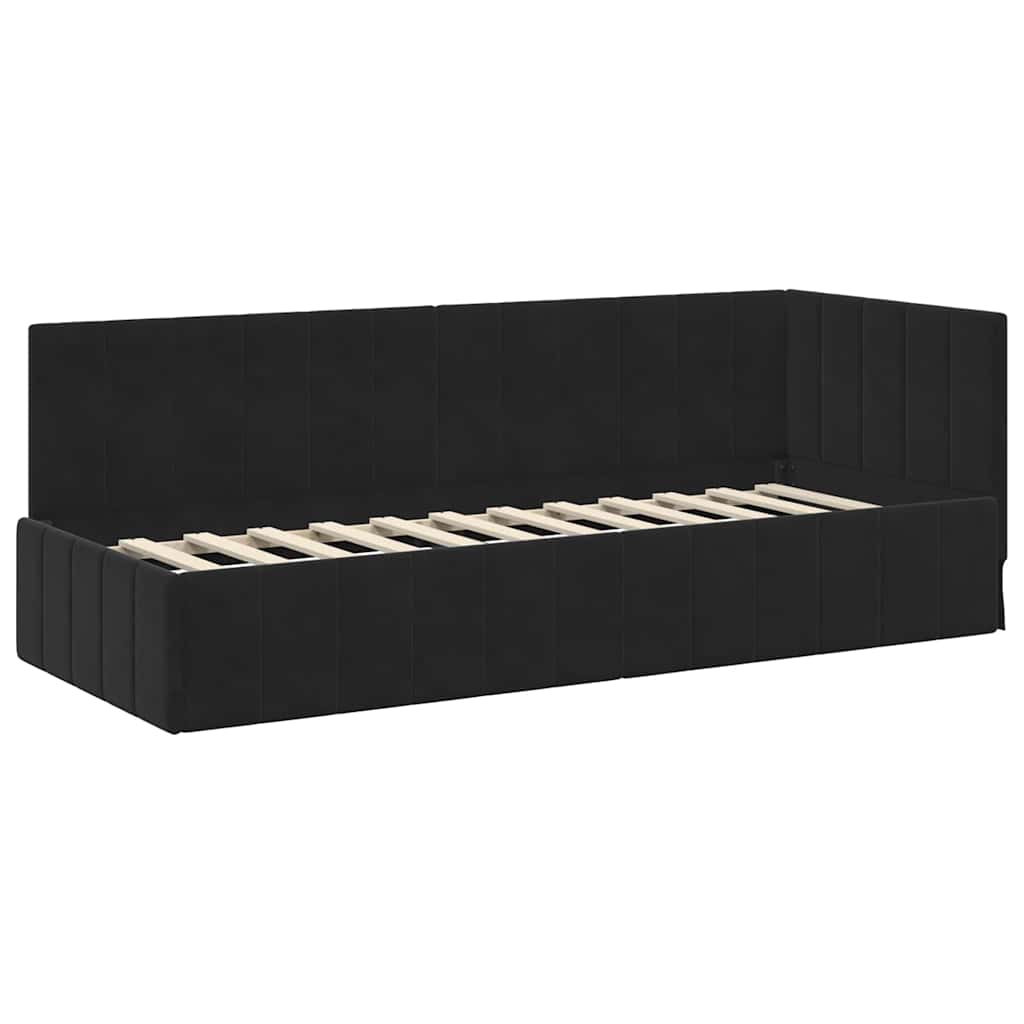 Bedframe – Bed – Bedbodem – Ledikant – Slaapbank – Wijnrood – 100x200 cm – Stevig Spaanplaat Frame – Luxe Velvet Hoofdbord