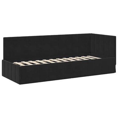 Bedframe – Bed – Bedbodem – Ledikant – Slaapbank – Wijnrood – 100x200 cm – Stevig Spaanplaat Frame – Luxe Velvet Hoofdbord