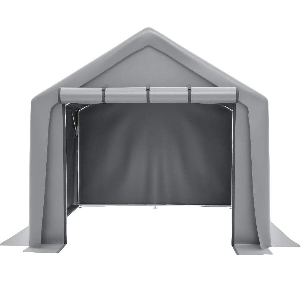 Carport – Overkapping – Tuinhuis – Garage – Schuur – Grote Afmeting 244x241x217 cm – Stevig Metaal Frame Met Ventilatiedak