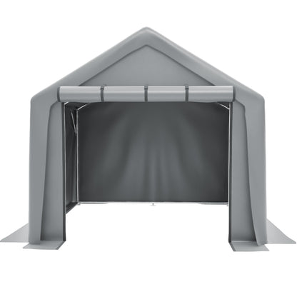 Carport – Overkapping – Tuinhuis – Garage – Schuur – Grote Afmeting 244x241x217 cm – Stevig Metaal Frame Met Ventilatiedak