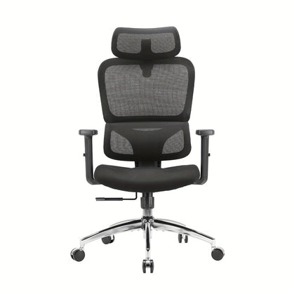 Ergonomische Bureaustoel – Kantooreststoel – Computerstoel – Werkstoel – Gamingstoel – Verstelbare Hoogte – Met Voetsteun – Zwart