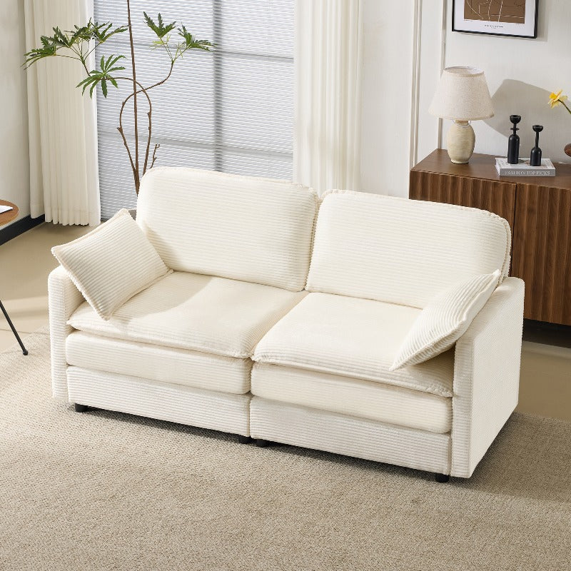 Loveseat – 2-Zitsbank – Kleine Bank – Tweezitsbank – Sofa – Compact Formaat – Metalen Frame – Onderhoudsvriendelijke Bekleding – Direct Gebruiksklaar