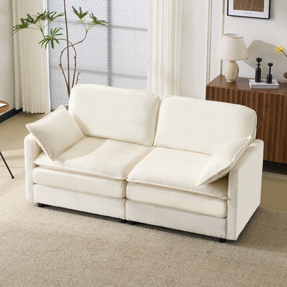 Loveseat – 2-Zitsbank – Kleine Bank – Tweezitsbank – Sofa – Compact Formaat – Metalen Frame – Onderhoudsvriendelijke Bekleding – Direct Gebruiksklaar