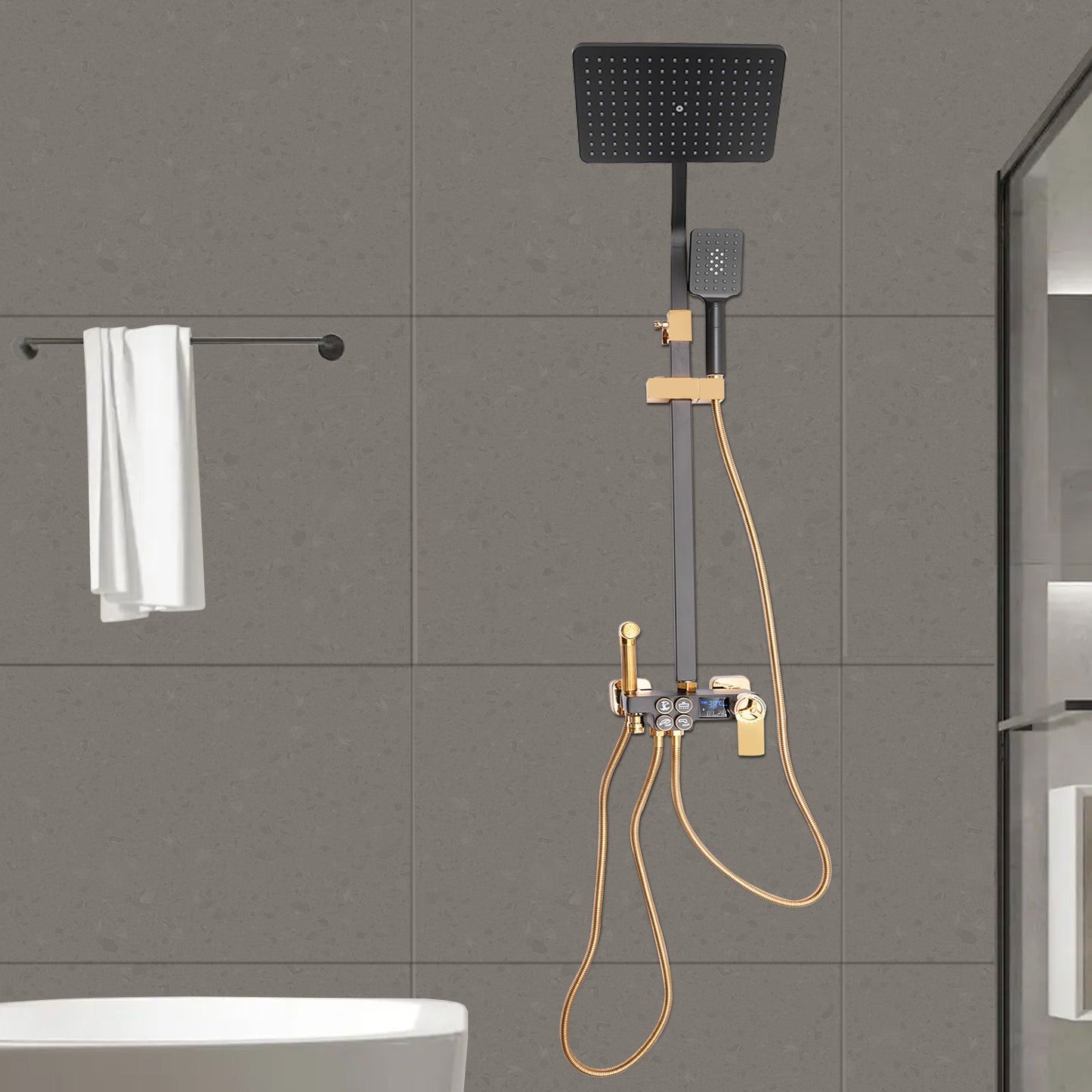 Douche Mengkraan – Douchekraan – Mengkraan – Douche Set – Douchesysteem – Handdouche – Regendouche – Wandmontage – Enkele Hendel Bediening