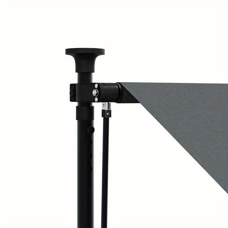 300x150cm Extendable Awning - Durable Plastic Frame, Removable Fabric, Beige/Black/Gray Options, Weather-Resistant for Patio, Balcony, Garden Shade