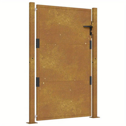 Tuinpoort Cortenstaal – Tuinafscheiding – Tuindecoratie – Metalen Poort – Rustieke Poort – Weerbestendig – 104 x 155 cm – Natuurlijk Roestbruin