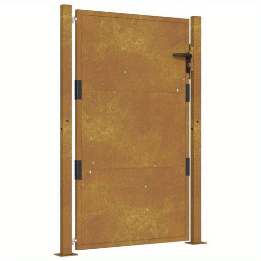 Tuinpoort Cortenstaal – Tuinafscheiding – Tuindecoratie – Metalen Poort – Rustieke Poort – Weerbestendig – 104 x 155 cm – Natuurlijk Roestbruin
