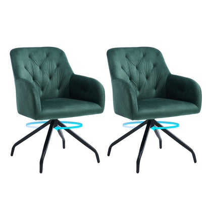 Eetkamerstoelen – Draaistoelen – Armstoelen – Velzet Stoelen – Bureaustoelen – Olijfgroen – 360 Graden Draaibaar – Memory Foam Zitting
