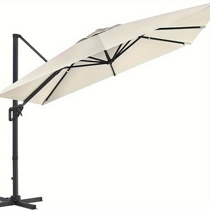 Parasol – Tuinparasol – Terrasparasol – Zweefparasol – Verstelbaar – UPF 50+ – Stevig Stalen Frame
