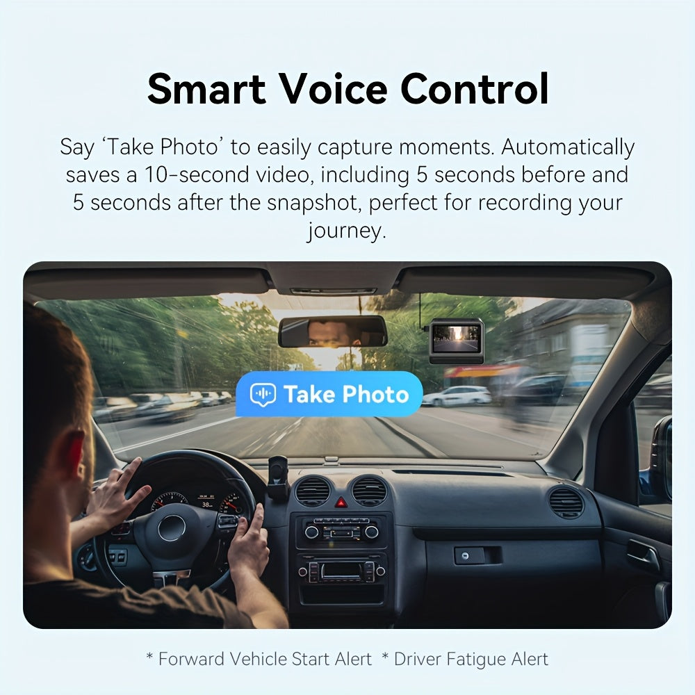 Dashcam – Auto Camera – Dashboardcamera – Voor- en Achtercamera – Dual Channel – Super Nachtzicht – 4K Front & Full HD Rear – Wifi Met App - QUORE