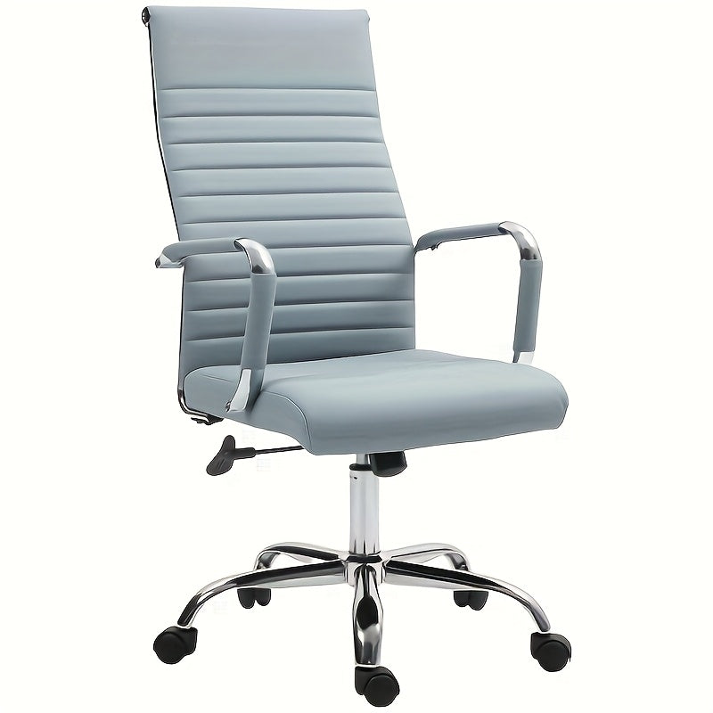 Bureaustoel – Office Chair – Kantoorstoel – Draaistoel – Werkstoel – Blauw – Stevig 5-punts Onderstel – Handmatige Hoogteverstelling