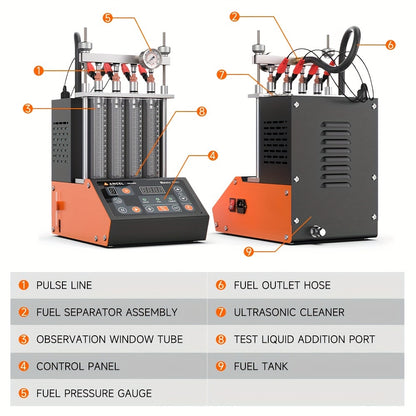 Brandstofinjectorreiniger – Injector Cleaner – EFI Cleaner – Injectorspoeler – Motorreiniging – 4-Cilinder Benzinemotor – Soundwave Technologie – Eenvoudige Installatie