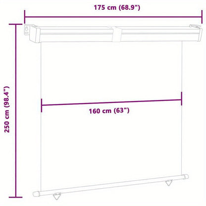 Balkonscherm – Balkondoek – Balkonscherm – Privacyscherm – Balkonzeil – 175x250 cm – Water- en Windbestendig – Versterkte Randen