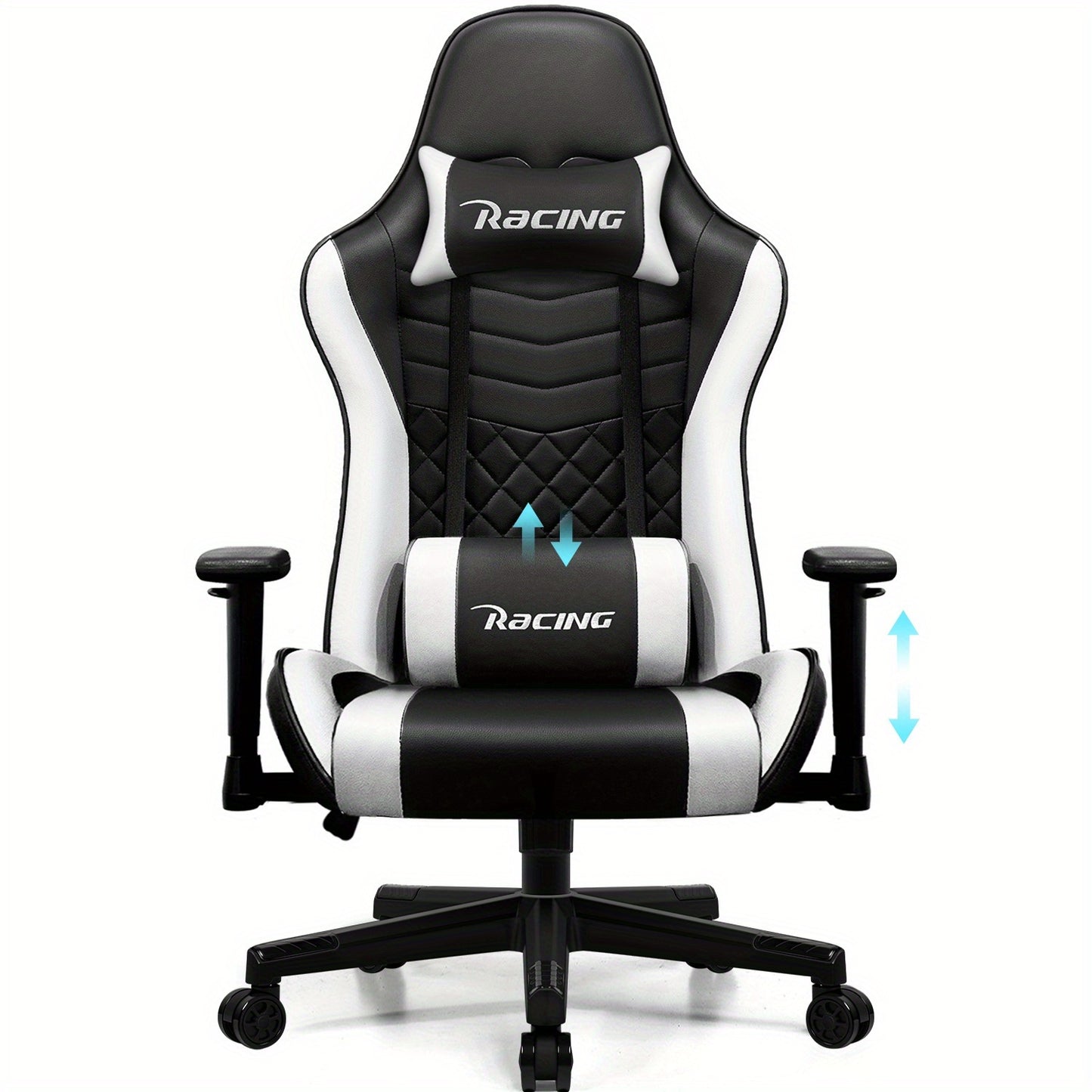 Ergonomische Gamingstoel – Bureaustoel – Gamestoel – Draaistoel – Kantelstoel – Variant Optie 3 – Kantelfunctie 170 Graden – Verstelbare Lendensteun en Hoofdsteun