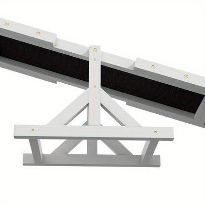 Hondenbalans Trainer – Honden Agility Speelgoed – Hondentrainingshulpmiddel – Balansbord – Dog Teeter – Stalen Constructie – Anti-Slip Basis – Compact 180x30x30 cm – Geschikt Voor Kleine En Middelgrote Honden Tot 30 kg