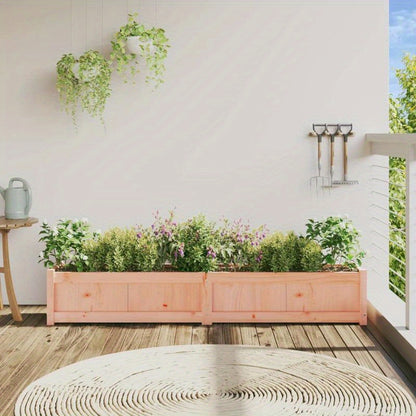 Plantenbak – Bloembak – Bloempot – Moestuinbak – Kruidenbak – Massief Douglas Hout – Groot Formaat 180x31x31 cm