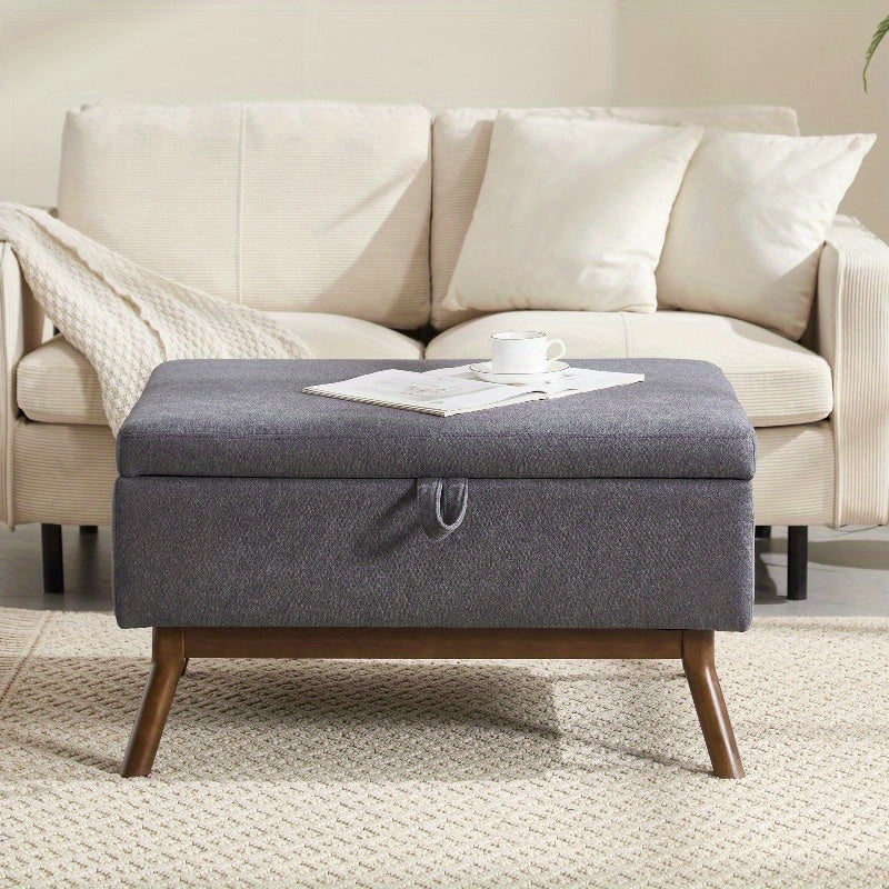 Vierkante Salontafel Met Opbergbank – Multifunctionele Poef – Schoenenbank – Zitkruk – Opbergmeubel – Duurzaam Metalen Frame – 3,2 Cu Ft Opbergruimte – 68,58 cm Hoogte – Gemengde Kleuren – Ruimtebesparend Ontwerp