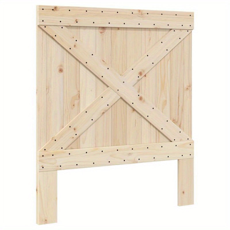 Grigio 90x200cm Wooden Bed Frame with Headboard - Solid Pine, Removable & Durable, Contemporary Style, No Assembly Required, Fits Standard Beds, Bedroom Furniture, Modern Bedroom Decor, Natural Wood Finish