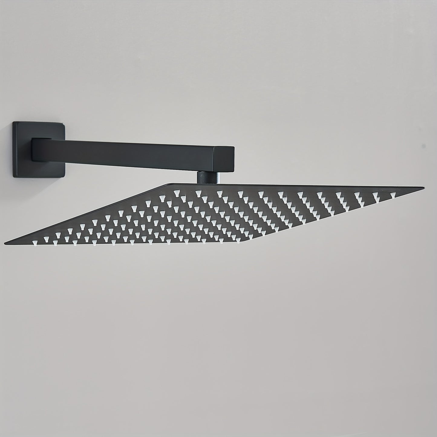 Doucheset Mat Zwart – Regendouche – Handdouche – Mengkraan – Douche Systeem – 40x40 cm Regendouche – Messing & RVS