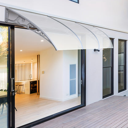 Luifel – Voordeuroverkapping – Deurluifel – Overkapping – Zonwering – Transparant Polycarbonaat Dak – 300x100 cm – Weerbestendig & UV-bestendig