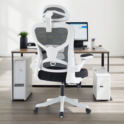 Ergonomic Office Chair, Desk Chair with Adjustable Headrest, Armrests, Lumbar Support, Swivel Chair, Rocker Function, Mesh Executive Chair, Back-Friendly, Office Chair 150 kg