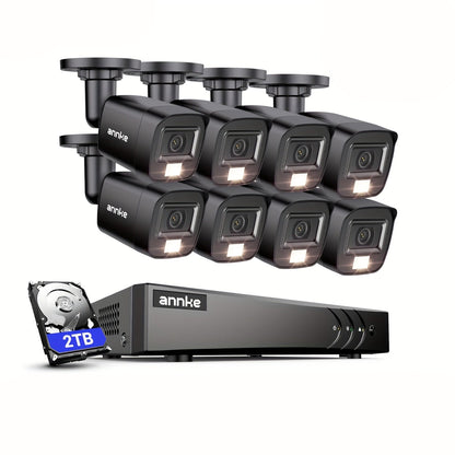 Beveiligingscamera Systeem – Bewakingscamera – Camerabewaking – CCTV Camera – Home Security – 2TB Opslag – AI Mens & Voertuig Detectie – 20 Meter Nachtzicht