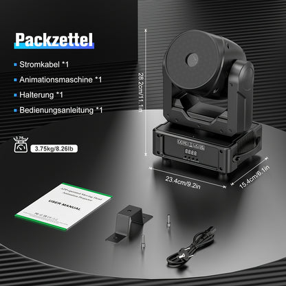 Movinghead Light – DJ Licht – Podiumverlichting – Discolamp – RGB LED – 2W Krachtige LED – 3D RGB Animatie