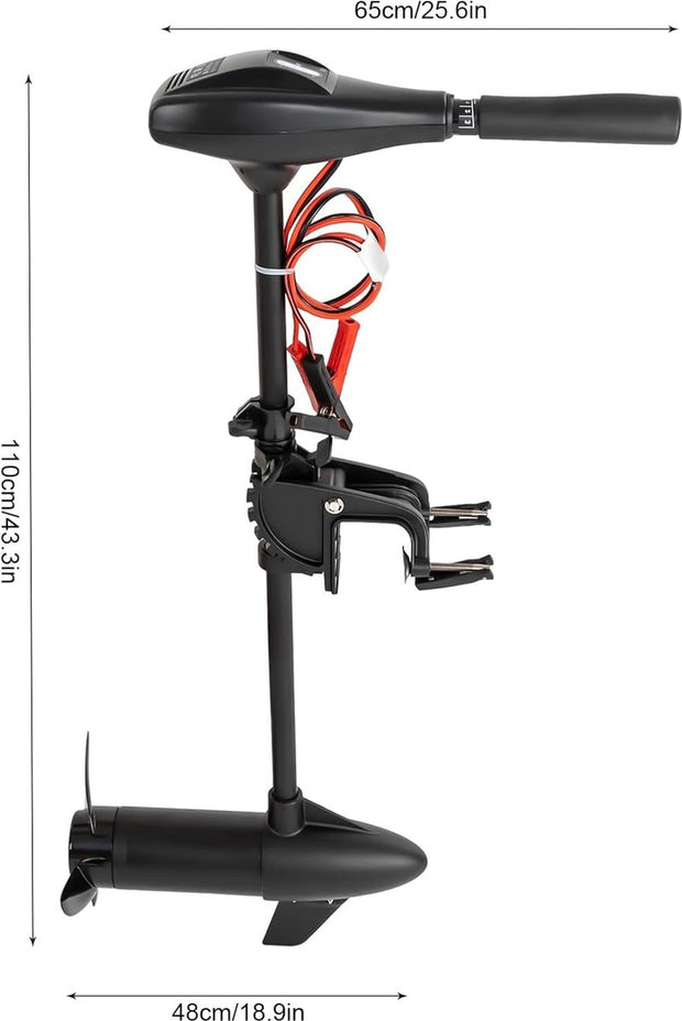 Elektromotor 24V - Elektrische boot Buitenboordmotor - 1500-1700rpm - Versnellingen - Vooruit/Achteruit - Elektromotor Golflengte Instelbaar - 10 LED displays