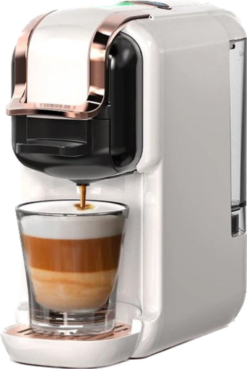 5 in 1 Koffiezetapparaat - Senseo - Meerdere Capsules - Koffiepadmachine - Koffiemachine - Cappuccino - Latte - Heet/Koud - 19B - 1450W - Wit